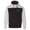 Men's Mélange Fleece Colorblocked Hooded Sweatshirt Thumbnail
