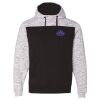 Men's Mélange Fleece Colorblocked Hooded Sweatshirt Thumbnail