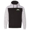 Men's Mélange Fleece Colorblocked Hooded Sweatshirt Thumbnail