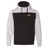 Men's Mélange Fleece Colorblocked Hooded Sweatshirt Thumbnail
