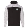 Men's Mélange Fleece Colorblocked Hooded Sweatshirt Thumbnail