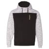 Men's Mélange Fleece Colorblocked Hooded Sweatshirt Thumbnail
