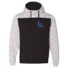 Men's Mélange Fleece Colorblocked Hooded Sweatshirt Thumbnail