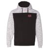 Men's Mélange Fleece Colorblocked Hooded Sweatshirt Thumbnail