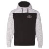 Men's Mélange Fleece Colorblocked Hooded Sweatshirt Thumbnail
