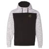 Men's Mélange Fleece Colorblocked Hooded Sweatshirt Thumbnail
