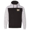 Men's Mélange Fleece Colorblocked Hooded Sweatshirt Thumbnail