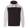 Men's Mélange Fleece Colorblocked Hooded Sweatshirt Thumbnail