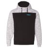 Men's Mélange Fleece Colorblocked Hooded Sweatshirt Thumbnail