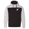 Men's Mélange Fleece Colorblocked Hooded Sweatshirt Thumbnail