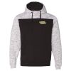 Men's Mélange Fleece Colorblocked Hooded Sweatshirt Thumbnail