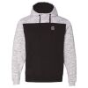 Men's Mélange Fleece Colorblocked Hooded Sweatshirt Thumbnail