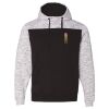 Men's Mélange Fleece Colorblocked Hooded Sweatshirt Thumbnail