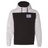 Men's Mélange Fleece Colorblocked Hooded Sweatshirt Thumbnail