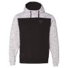 Men's Mélange Fleece Colorblocked Hooded Sweatshirt Thumbnail