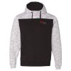 Men's Mélange Fleece Colorblocked Hooded Sweatshirt Thumbnail