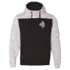 Men's Mélange Fleece Colorblocked Hooded Sweatshirt Thumbnail