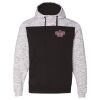 Men's Mélange Fleece Colorblocked Hooded Sweatshirt Thumbnail