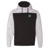 Men's Mélange Fleece Colorblocked Hooded Sweatshirt Thumbnail