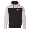 Men's Mélange Fleece Colorblocked Hooded Sweatshirt Thumbnail