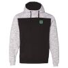 Men's Mélange Fleece Colorblocked Hooded Sweatshirt Thumbnail