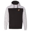 Men's Mélange Fleece Colorblocked Hooded Sweatshirt Thumbnail