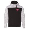 Men's Mélange Fleece Colorblocked Hooded Sweatshirt Thumbnail