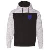 Men's Mélange Fleece Colorblocked Hooded Sweatshirt Thumbnail