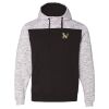 Men's Mélange Fleece Colorblocked Hooded Sweatshirt Thumbnail