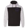 Men's Mélange Fleece Colorblocked Hooded Sweatshirt Thumbnail