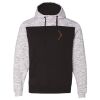 Men's Mélange Fleece Colorblocked Hooded Sweatshirt Thumbnail