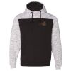 Men's Mélange Fleece Colorblocked Hooded Sweatshirt Thumbnail