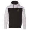 Men's Mélange Fleece Colorblocked Hooded Sweatshirt Thumbnail