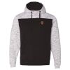 Men's Mélange Fleece Colorblocked Hooded Sweatshirt Thumbnail