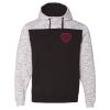 Men's Mélange Fleece Colorblocked Hooded Sweatshirt Thumbnail
