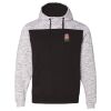 Men's Mélange Fleece Colorblocked Hooded Sweatshirt Thumbnail