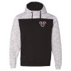 Men's Mélange Fleece Colorblocked Hooded Sweatshirt Thumbnail