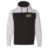 Men's Mélange Fleece Colorblocked Hooded Sweatshirt Thumbnail