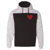 Men's Mélange Fleece Colorblocked Hooded Sweatshirt Thumbnail