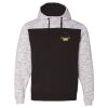 Men's Mélange Fleece Colorblocked Hooded Sweatshirt Thumbnail