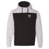 Men's Mélange Fleece Colorblocked Hooded Sweatshirt Thumbnail