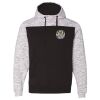 Men's Mélange Fleece Colorblocked Hooded Sweatshirt Thumbnail