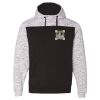 Men's Mélange Fleece Colorblocked Hooded Sweatshirt Thumbnail