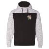 Men's Mélange Fleece Colorblocked Hooded Sweatshirt Thumbnail