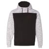 Men's Mélange Fleece Colorblocked Hooded Sweatshirt Thumbnail
