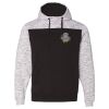 Men's Mélange Fleece Colorblocked Hooded Sweatshirt Thumbnail