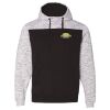 Men's Mélange Fleece Colorblocked Hooded Sweatshirt Thumbnail
