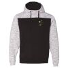 Men's Mélange Fleece Colorblocked Hooded Sweatshirt Thumbnail