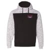 Men's Mélange Fleece Colorblocked Hooded Sweatshirt Thumbnail