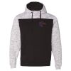 Men's Mélange Fleece Colorblocked Hooded Sweatshirt Thumbnail